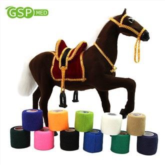 COPOLY Directly Sale 95% Nonwoven And 5% Spandex With 200% To 220% High Elastic Cohesive Bandage Vet Wrap Bandage Factory